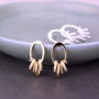 Sterling Silver Or Gold Earrings With Diamante Charms, thumbnail 5 of 9