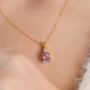 Lavender Amethyst Pendant Necklace In Sterling Silver, thumbnail 3 of 12