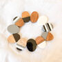 Earth And Resin Circle Bead Bracelet, thumbnail 2 of 2