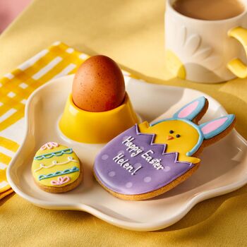 Personalised Easter Chick Iced Biscuit Letterbox Gift, 2 of 12