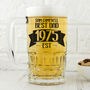 Dad’s Personalised Established Beer Glass Tankard, thumbnail 1 of 5