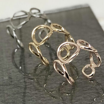 Chain Of Circles Adjustable Dress Ring, 2 of 8