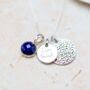 Personalised Silver Disc Necklace With Lapis Lazuli, thumbnail 5 of 5