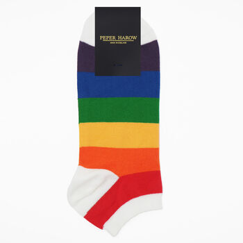 Block Stripe And Neon Organic Women's Trainer Socks, 7 of 8