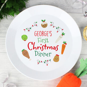 Personalised First Christmas Dinner Plate, 2 of 2