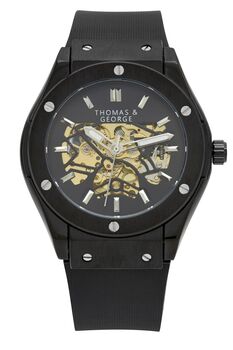 Mens Watch Automatic Skeleton Watch Norway Black Edition, 3 of 10