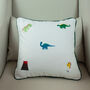 Children's Dinosaur Embroidered Nursery Cushion, thumbnail 3 of 8