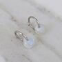 Moonstone Teardrop June Birthstone Earrings, Silver, thumbnail 2 of 5