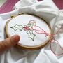 Embroider Your Own White Christmas T Shirt Kit, thumbnail 3 of 7