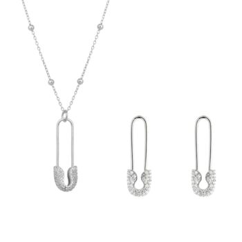 Sterling Silver Pave Safety Beaded Set, 2 of 5