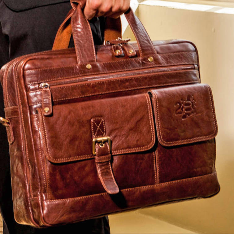 Men's Luxury Leather Business Bag By Twenty8 Leather