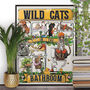 Wild Cats In The Bathroom, Funny Toilet Art, thumbnail 1 of 7