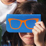 Blue And Orange Print Leather Glasses Case, thumbnail 8 of 10