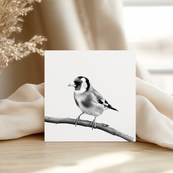 Goldfinch Illustration Hand Drawn Greeting Card, 3 of 6