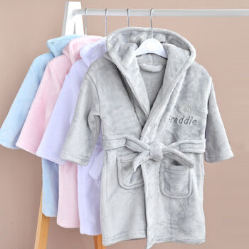 Personalised Baby Hooded Dressing Gown | New Baby Gift, 4 of 4