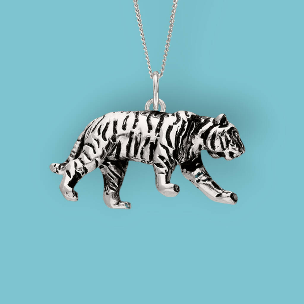 Silver 2025 tiger necklace