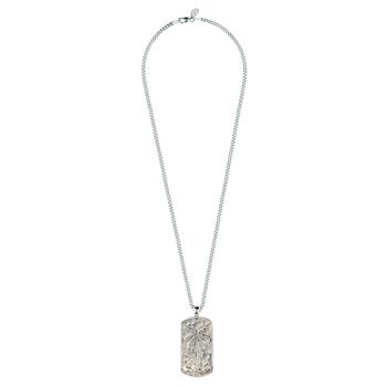 Oasis Palm Men's Sterling Silver Necklace, 5 of 8