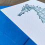 Hand Drawn Seahorse Illustrated Blank Greeting Card, thumbnail 6 of 10