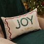Personalised Linen Joy Cushion, thumbnail 1 of 3