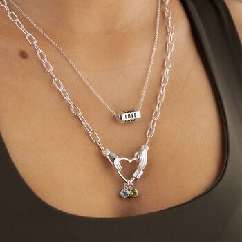 Personalised Heart In My Hands Charm Necklace, 2 of 7