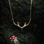 Baby Deer Antler 9ct/18ct Gold Necklace, thumbnail 3 of 5