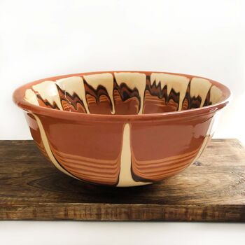 Large Contemporary Stoneware Bowl , Black And Brown, 3 of 6
