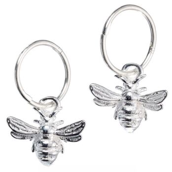 Sterling Silver 3D Bumble Bee Earrings, 2 of 7