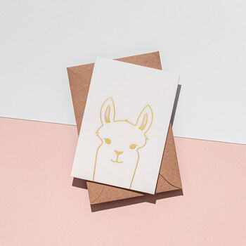 Cute Animal Foil Printed Cards Set Of Six, 5 of 6