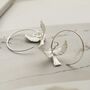 Sterling Silver Flying Bird Hoops, thumbnail 3 of 7