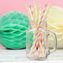 Colourful Neon Stripe Party Straws, thumbnail 1 of 10