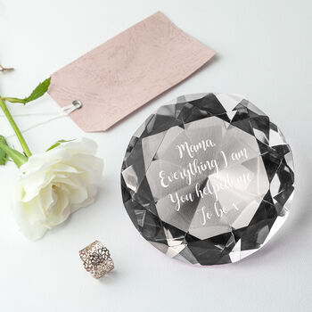 Personalised Clear Diamond Paperweight, 2 of 4
