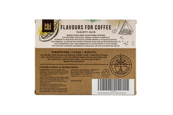 Natural And Noble ‘Flavours For Coffee’ Variety Pack | 12 Premium Flavour Servings To Brew With Coffee | Ideal Gift For Coffee Lovers, 2 of 5