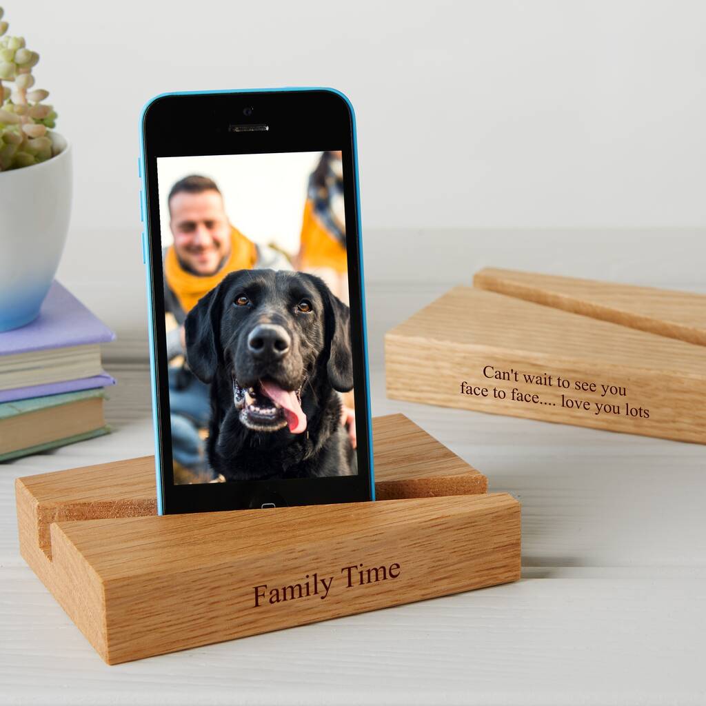 Personalised Wooden Phone And Tablet Stand, 1 of 10