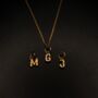 Hammered Initial Pendant Necklace For Men, thumbnail 2 of 11