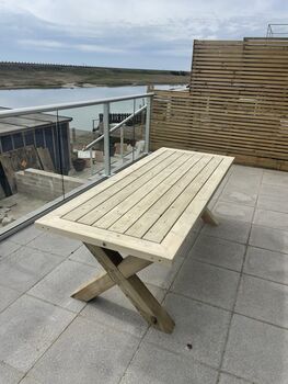 Outdoor Table With X Legs, 3 of 4