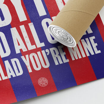 Crystal Palace 'Glad All Over' Football Song Print, 3 of 3