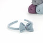 Handknitted Organic Cotton Bow Hairband, thumbnail 6 of 9
