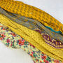 Fair Trade Recycled Sari Hair Neck Scarf Square 55cm, thumbnail 8 of 12