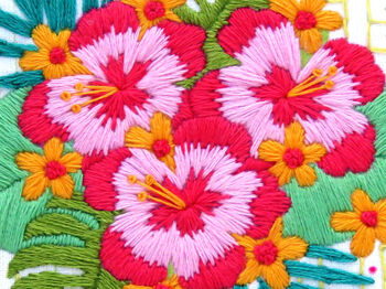 Tropical Flowers Embroidery Kit, 4 of 8