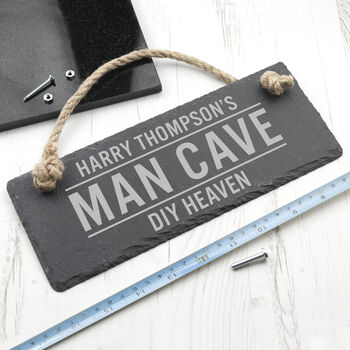 Personalised Dad's Slate Man Cave Sign, 3 of 5