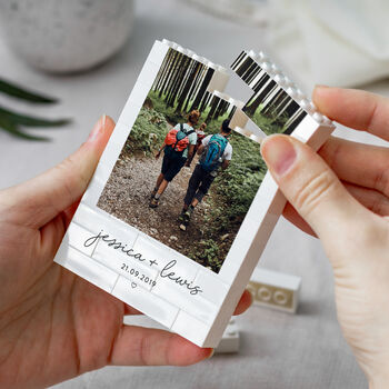 Personalised Christmas Memory Block For Couple, 7 of 12