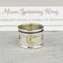 Crescent Moon Spinning Ring, thumbnail 1 of 5