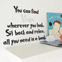 Children's Reading Quote Wall Sticker, thumbnail 1 of 3