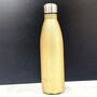 Personalised Gold Glitter Metal Water Bottle, thumbnail 1 of 4