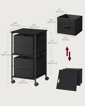 Filing Cabinet File Storage Box Printer Stander, 7 of 12