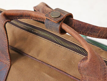 Canvas And Leather Laptop Bag, 6 of 12