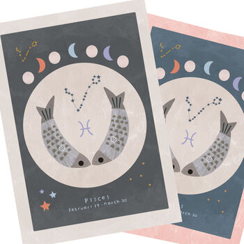 Pisces Zodiac Wall Art For Kids. February 19–March 20, 2 of 3