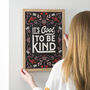 'It's Cool To Be Kind' Typography Print, thumbnail 2 of 6