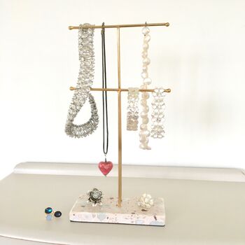 Marble And Gold Jewellery Stand, 2 of 5