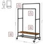 Double Clothes Rail Clothes Rack Hanging Rail On Wheels, thumbnail 9 of 9